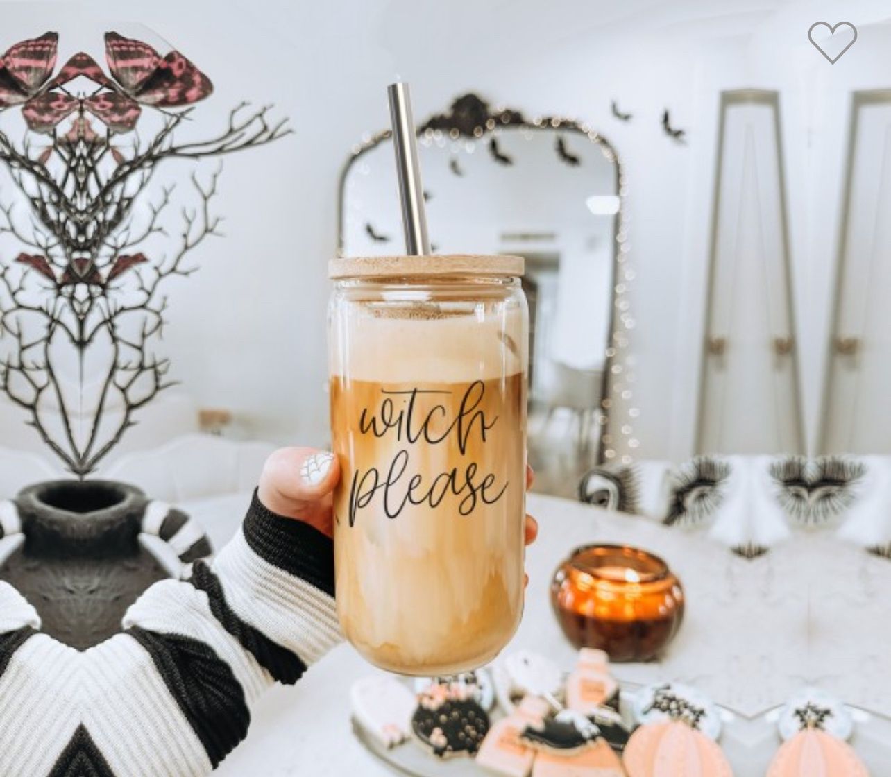 Witch Please Glass Tumbler 17oz