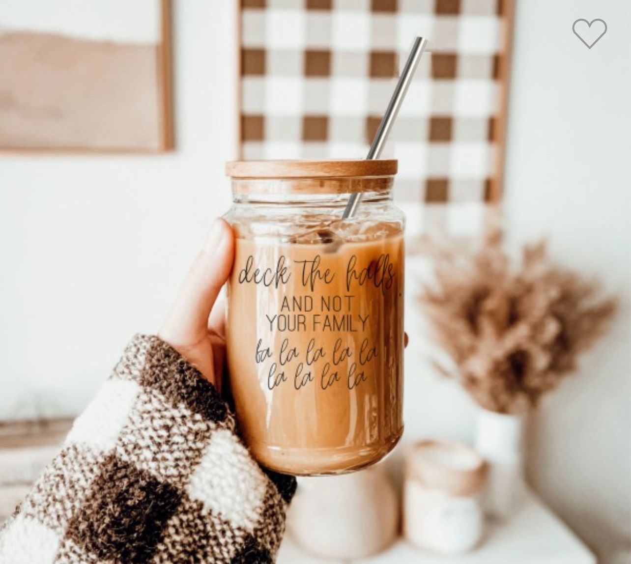 Deck The Halls Glass Tumbler 17oz