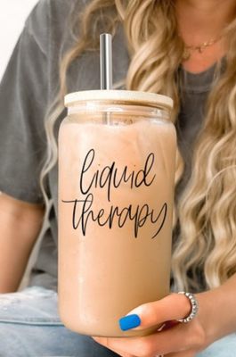 Liquid Therapy Glass Tumbler 17oz