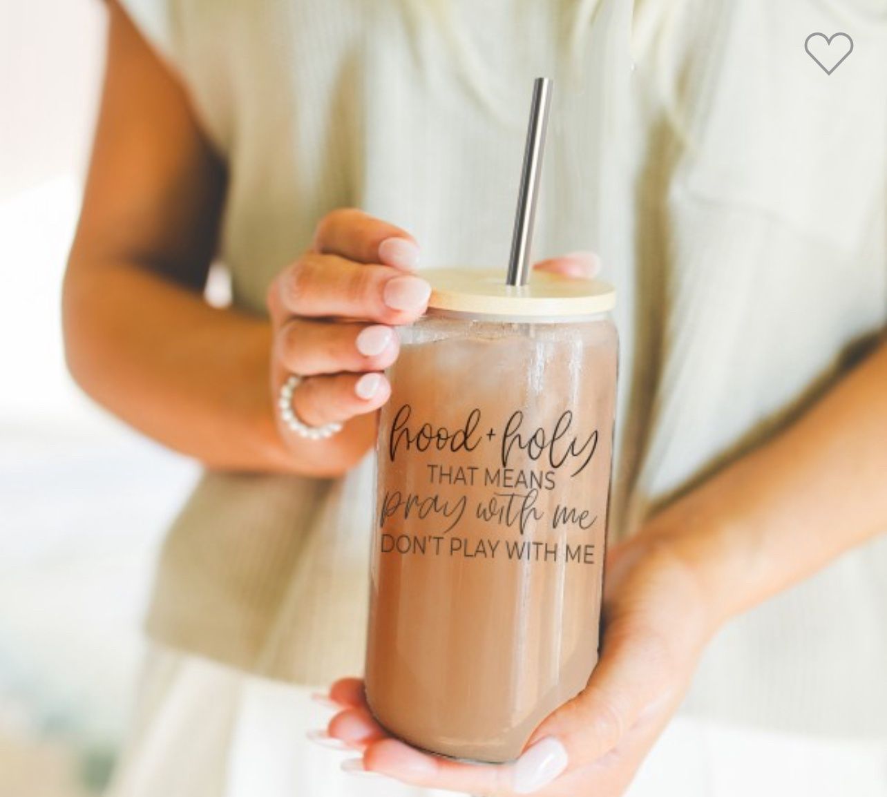 Hood + Holy Glass Tumbler 17oz