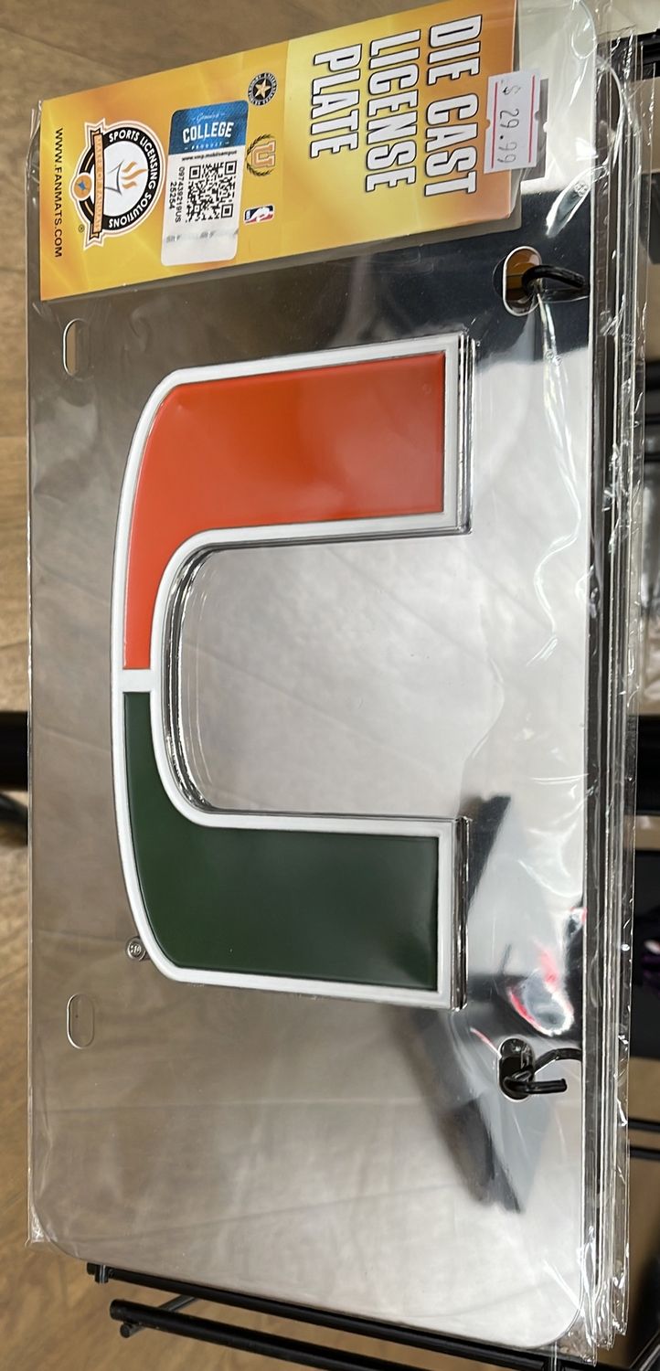 Miami Die Cast License Plate