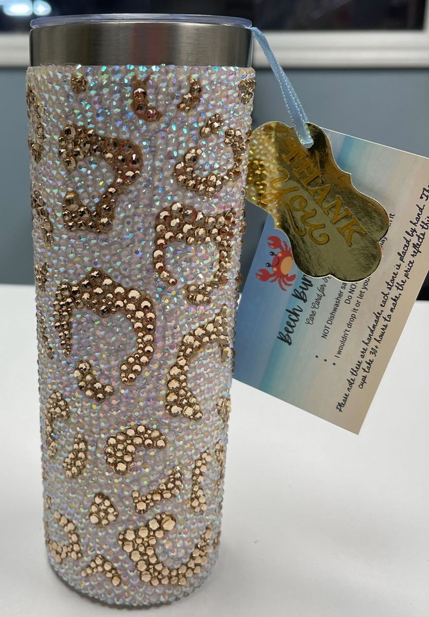 Cheetah Rhinestone Tumbler 20oz