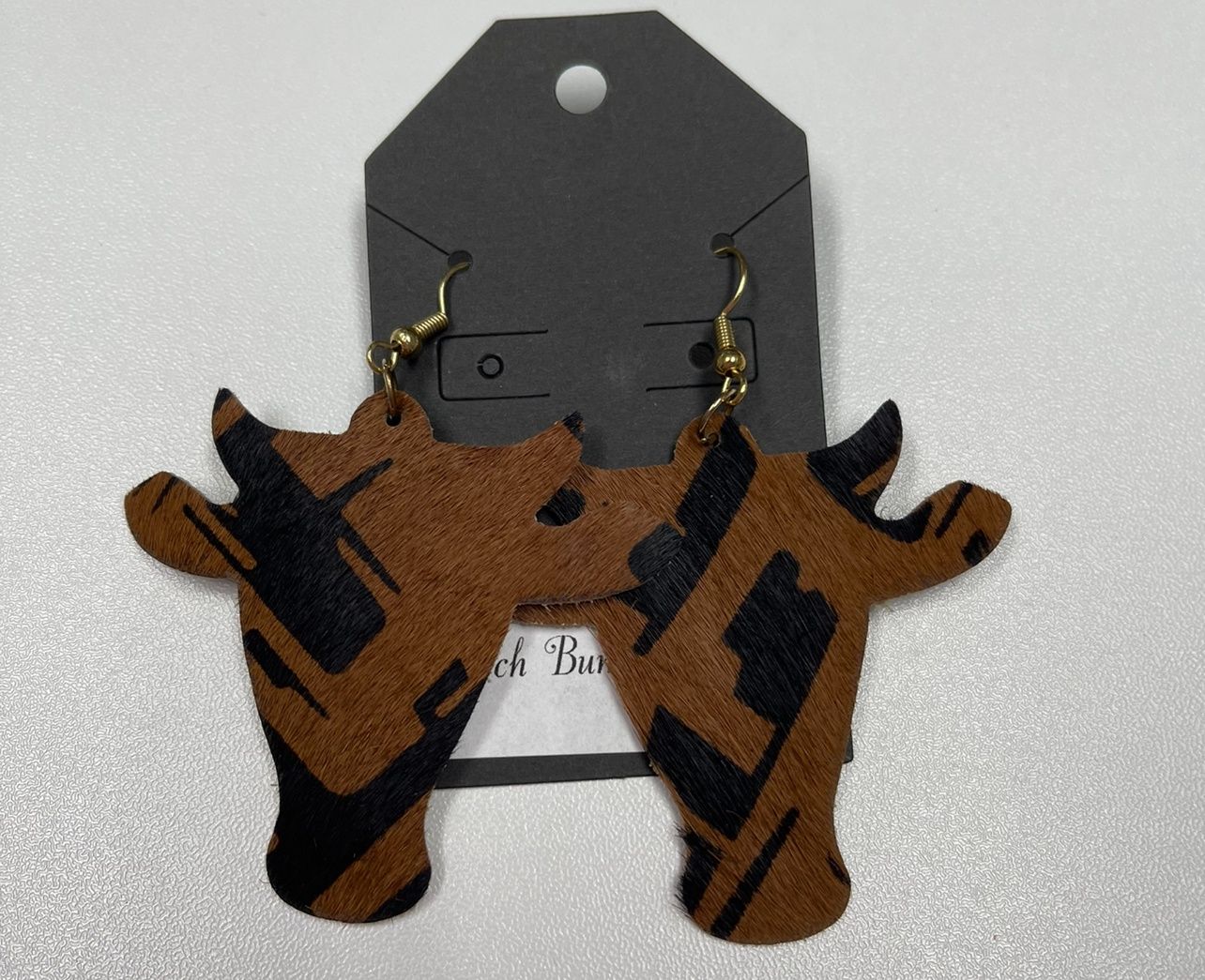 Cow Head Dangle Earrings