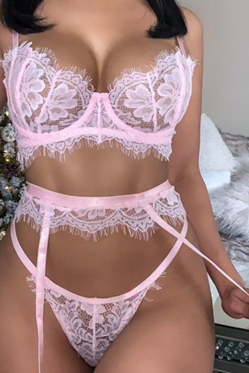 Sexy Hollowed Out Suspender Set