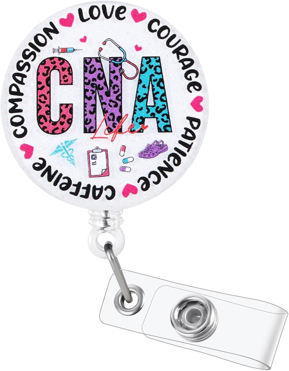 White w/ Colors CNA Badge Reel