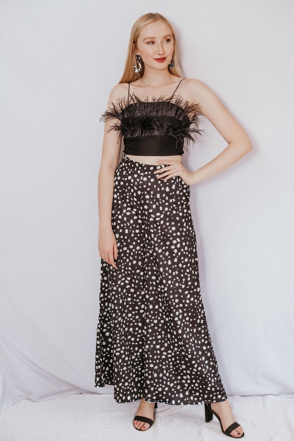 Palazzo Pants Leopard Print (Black)