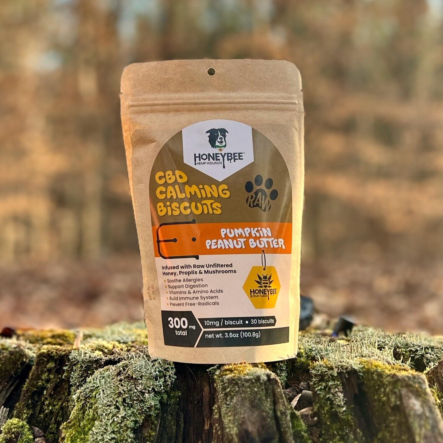 Pumpkin Peanut Butter CBD Calming Biscuits
