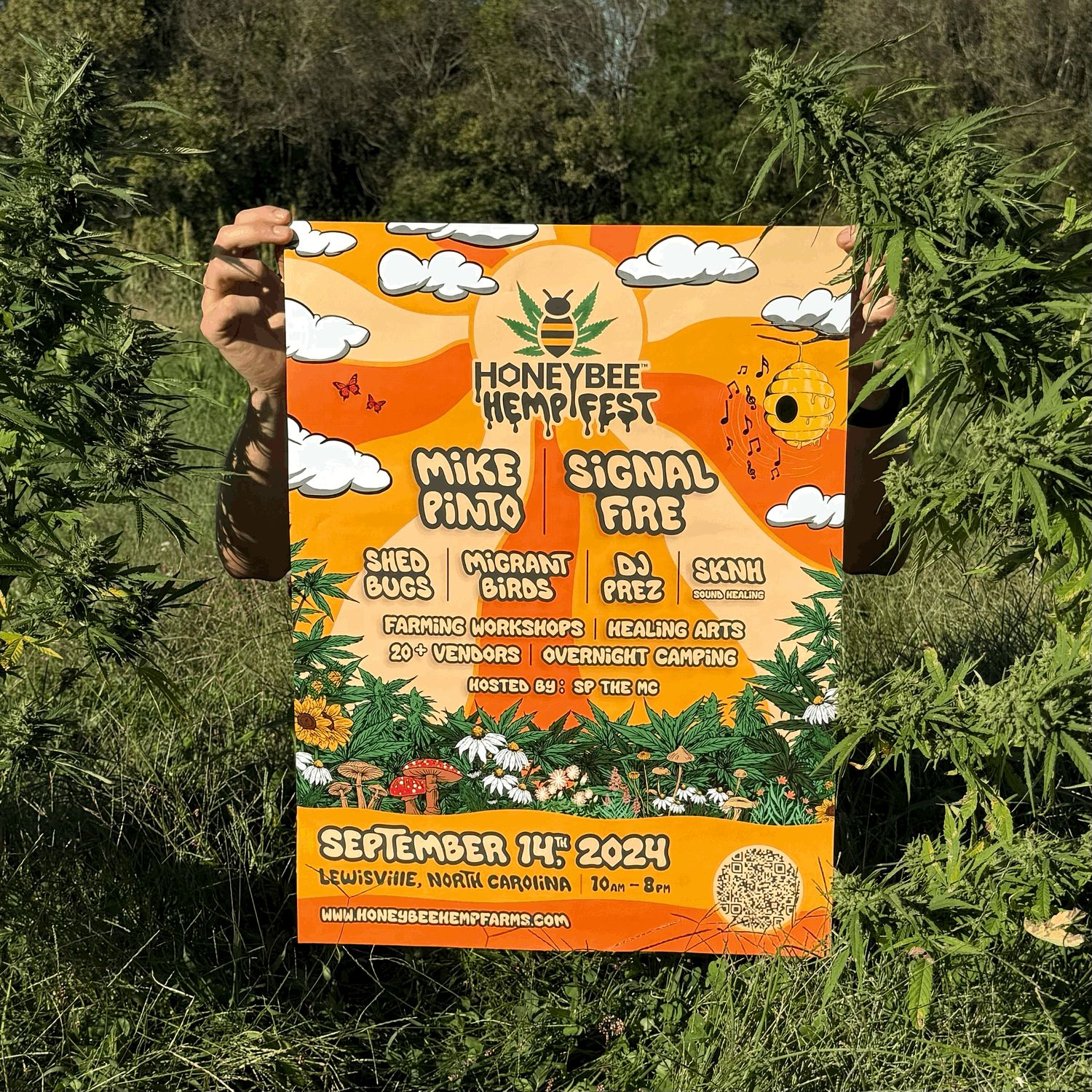 2024 Honeybee Hemp Fest Poster (18x24)