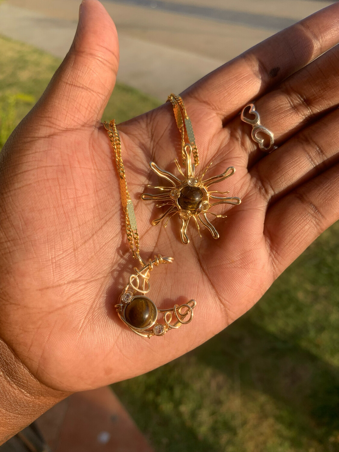 Tigers Eye Sun &amp; Moon