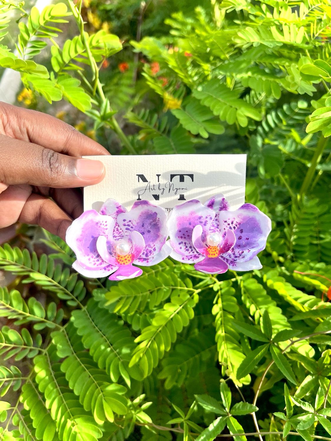 Doritaenopsis Orchid Earrings