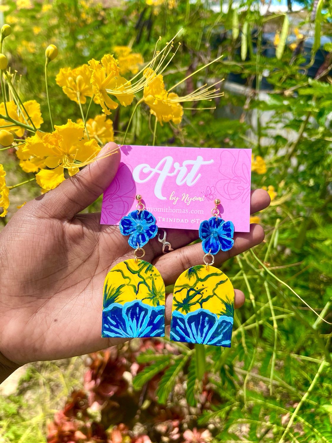 Hibiscus Window Earrings