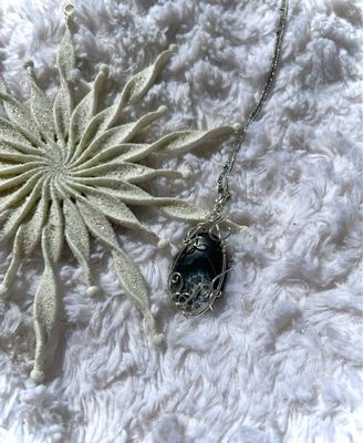 Frozen Serenity Dendrite Opal necklace 