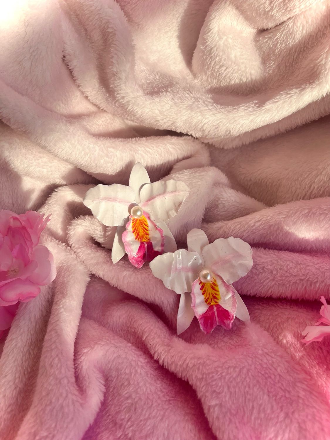 Blush Cattleya Earrings