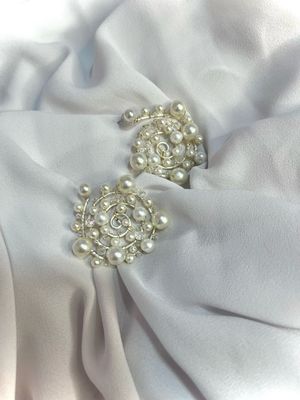 Pearl Spiral Earrings