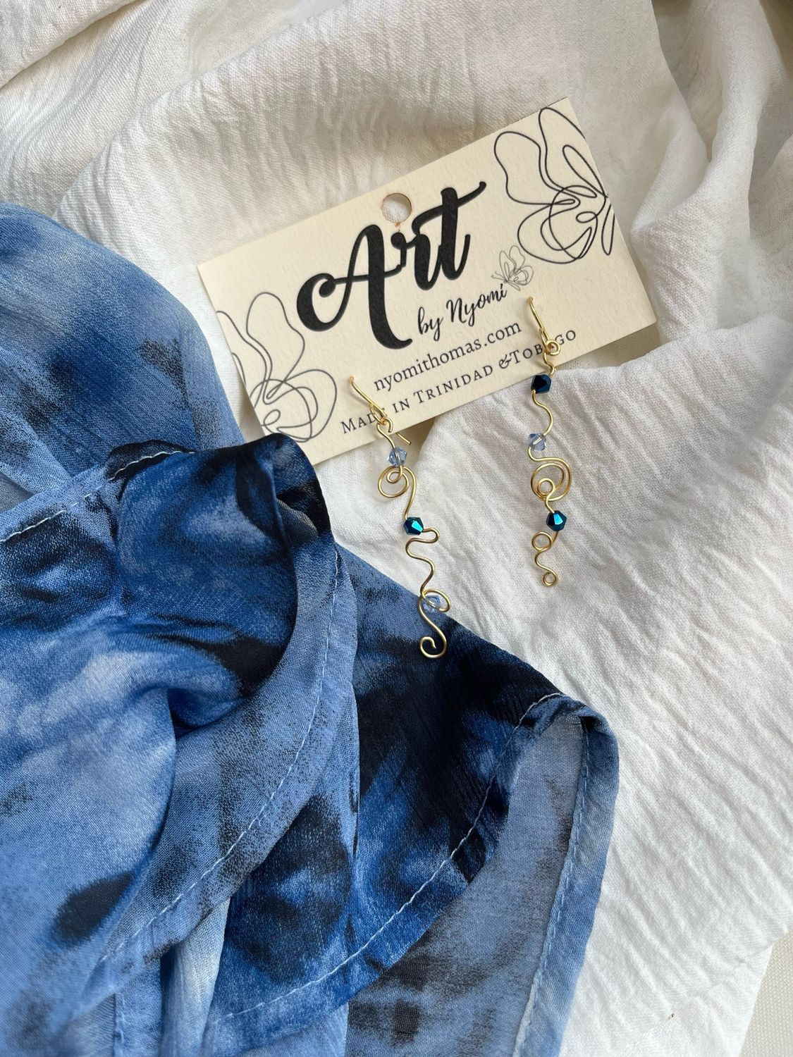 Sapphire Swirl Earrings