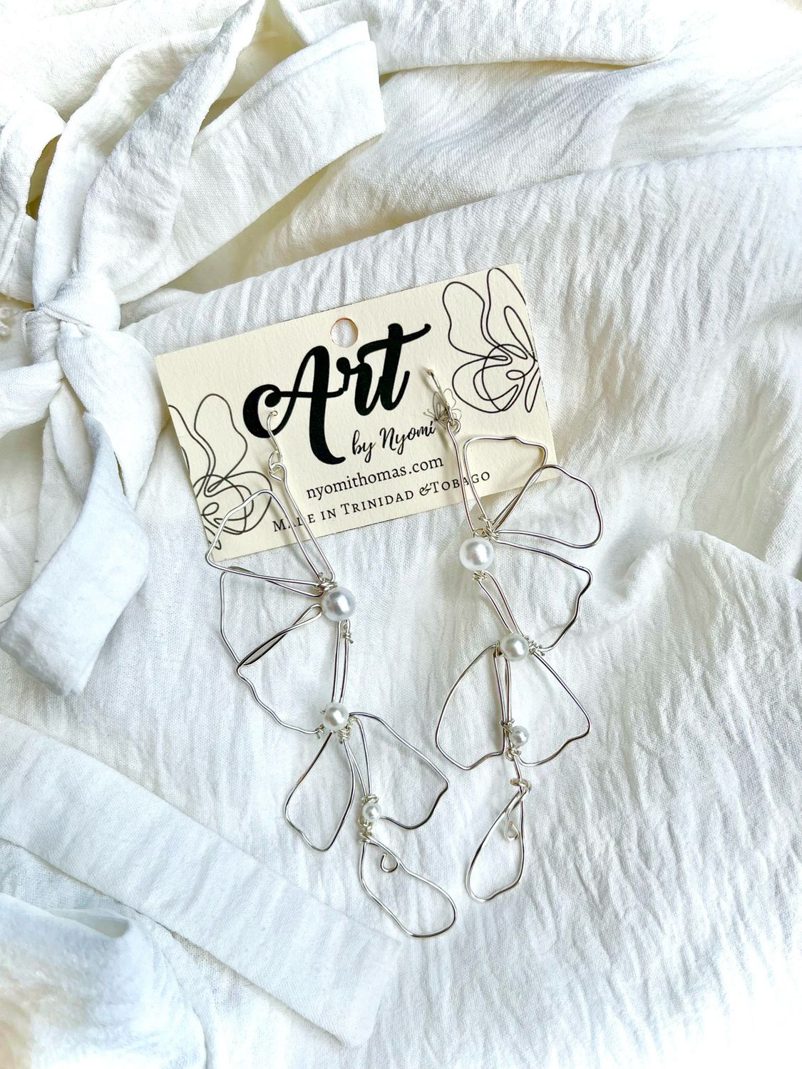 Abstract Flower Earrings