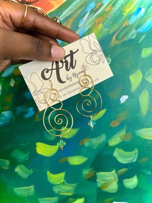 Peridot Swirls Earrings