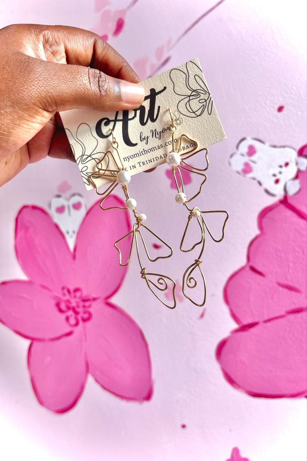 Abstract Flower Earrings
