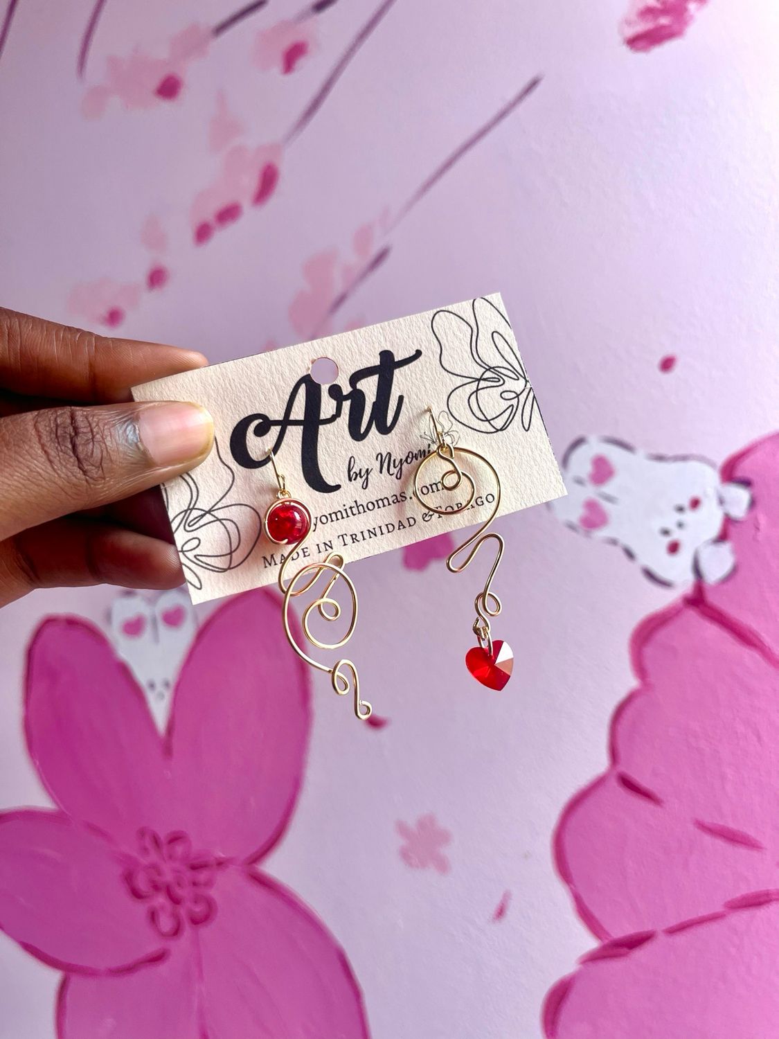 Crimson Heart Earrings