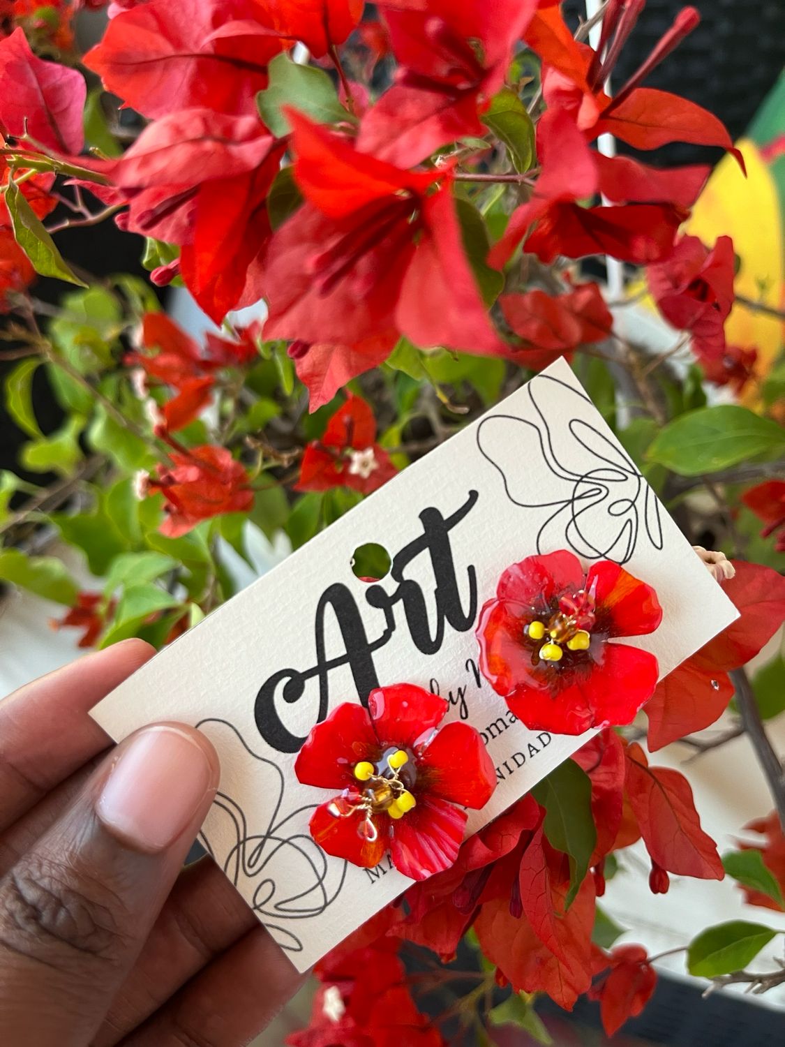 Mini Hibiscus Earrings
