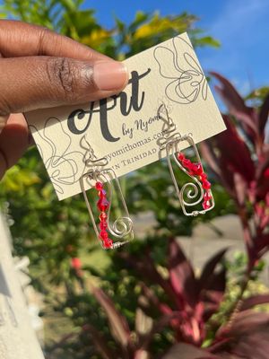 Crimson Cascade Earrings