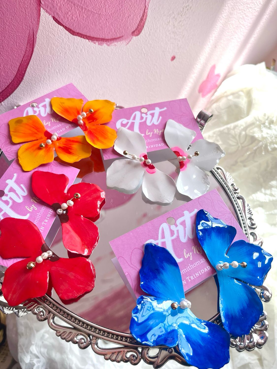 Hibiscus Half Bloom Earrings