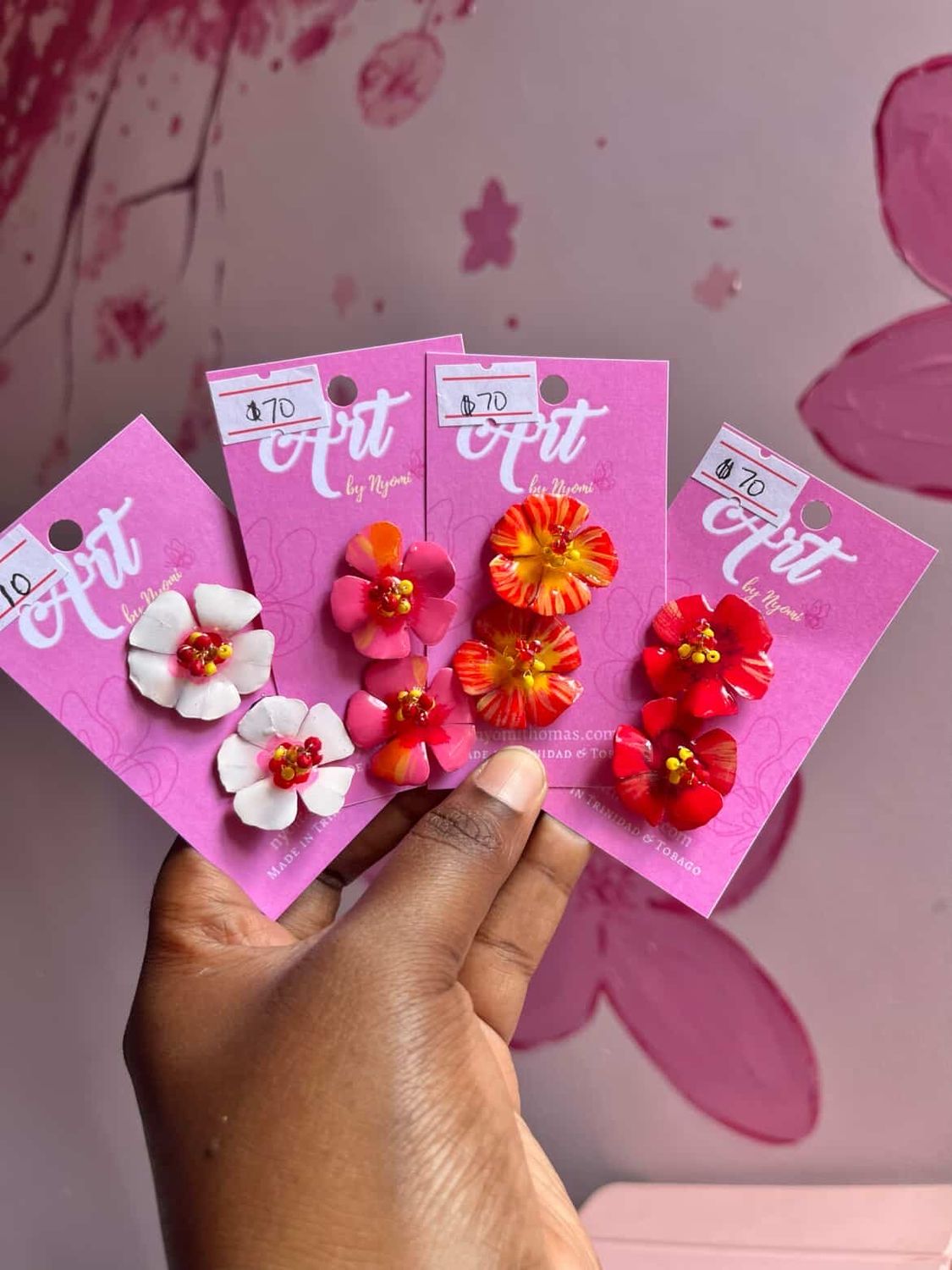 Mini Hibiscus Earrings