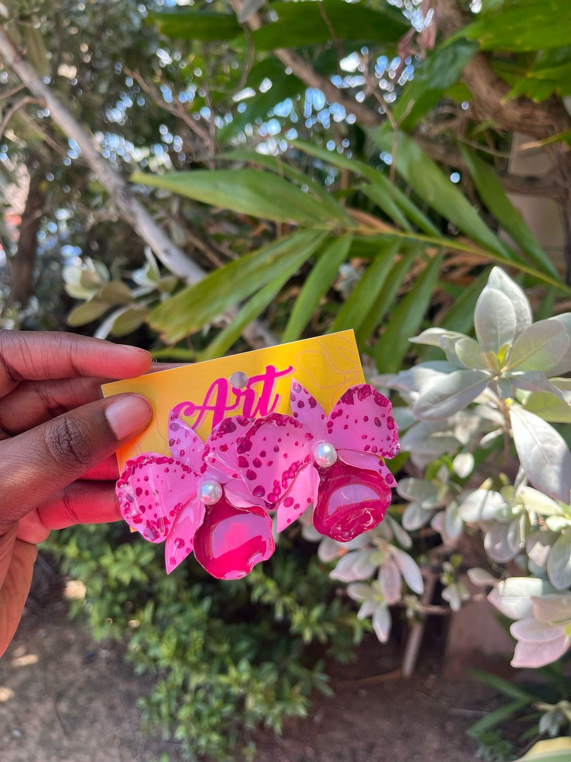 Spotted Cattleya Earrings