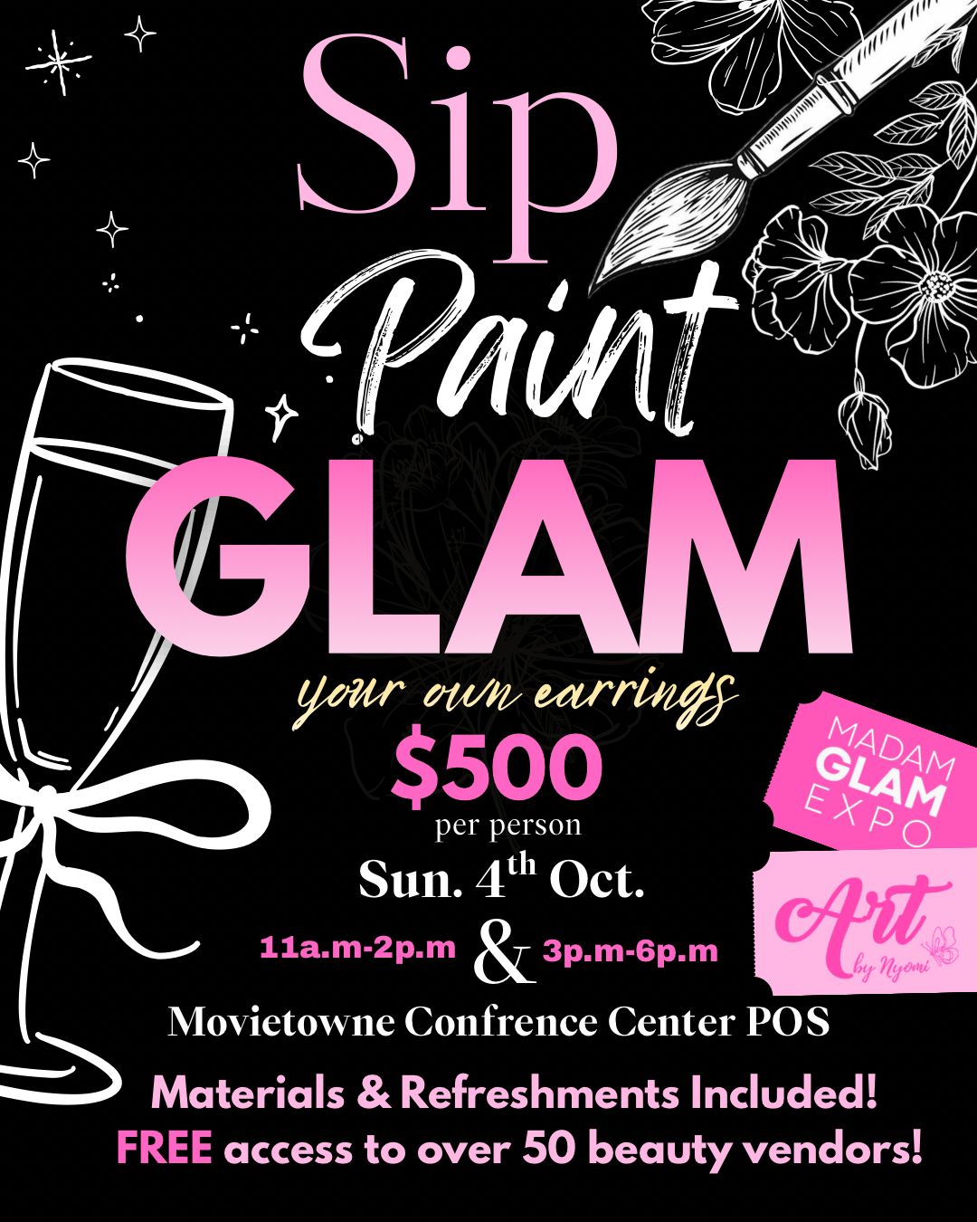 Sip, Paint GLAM!