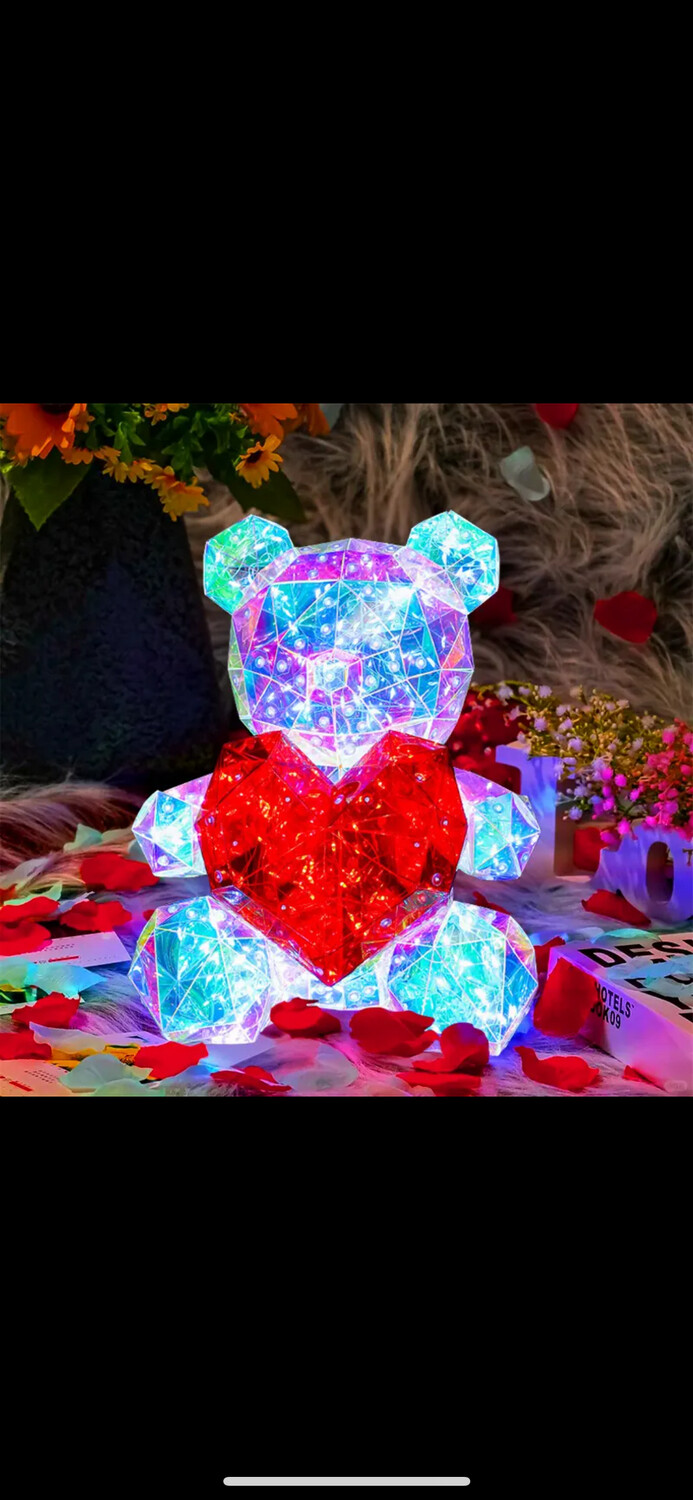 Glowing LED Crystal Teddy Bear