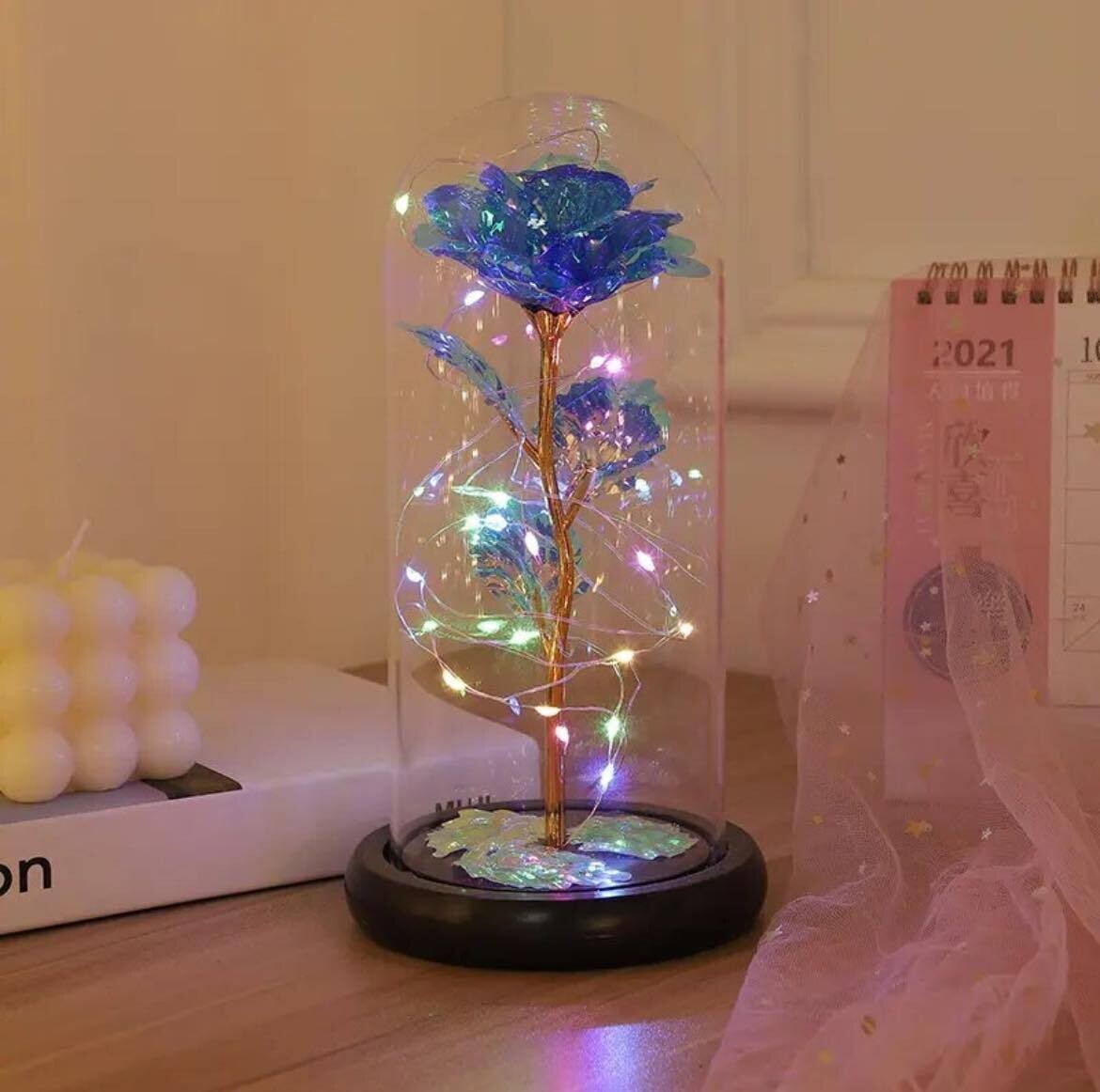 LED Light up Galaxy Rose