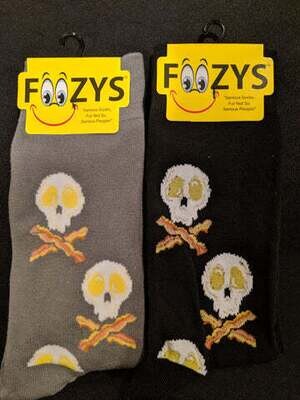 Foozy Socks - Egg Skulls/Bacon Crossbones