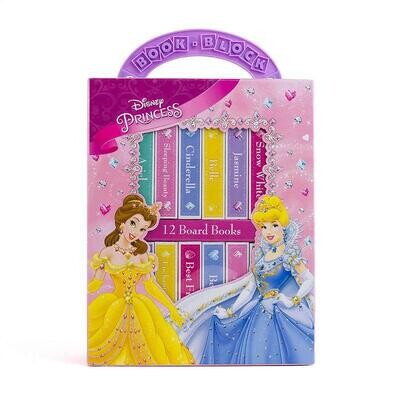 Disney Princess 12 Book Block Carry Box