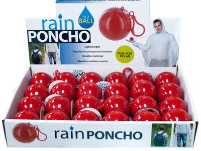 Red Ball Rain Poncho