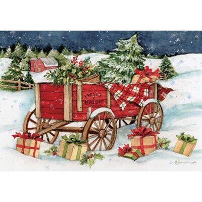 Snowy Delivery Petite Christmas Cards by Susan Winget