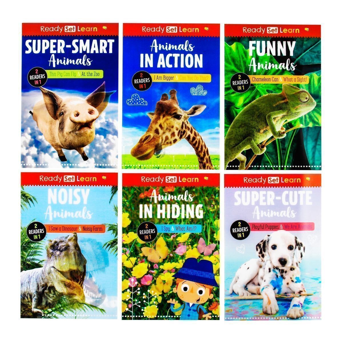 Ready Set Learn - 2 Readers in 1 (Any one), name: Funny Animals