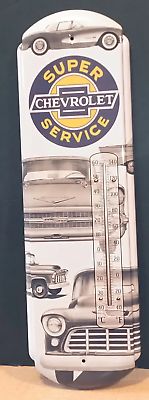 Super Chevy Service Tin Thermometer