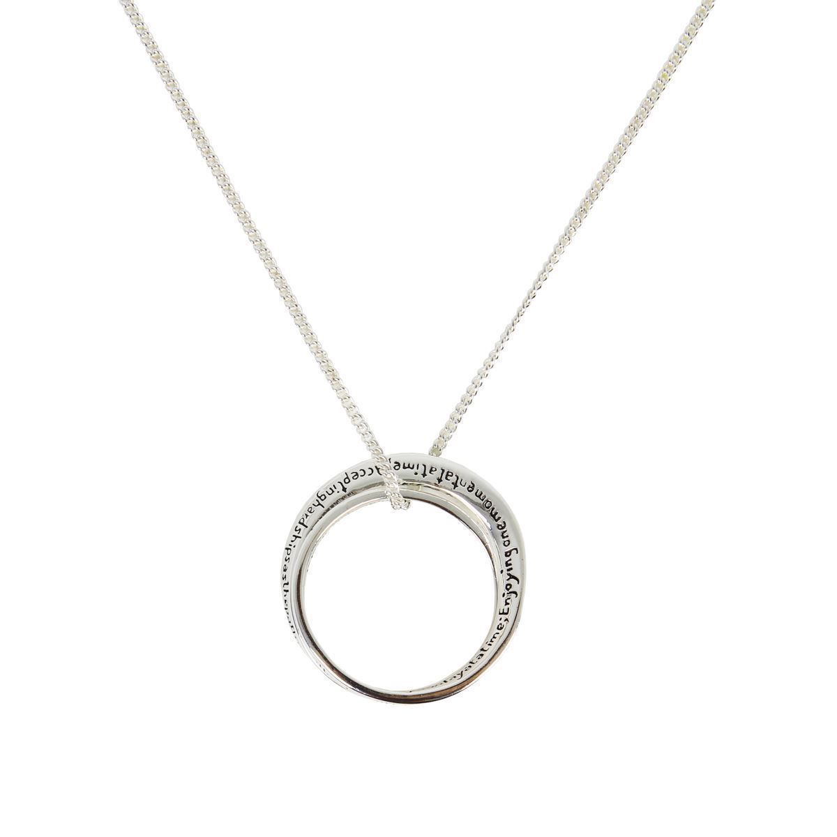Circle Serenity Prayer Necklace