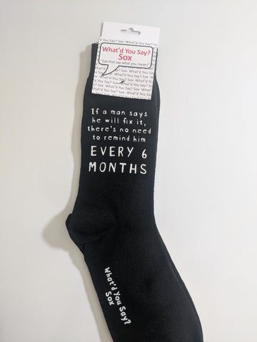 Foozy Socks - If a man says he will