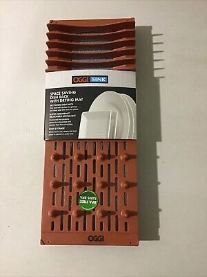 Space Saving Dish Rack - Brick Red