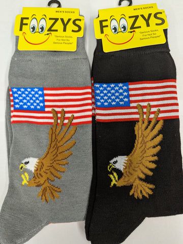 Foozy Socks - American Flag and Eagle