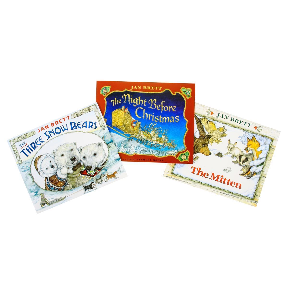 Jan Brett Mitten/Christmas/Bears 3-Set