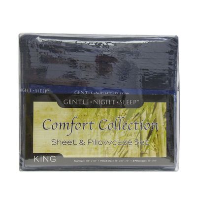 Microfiber Sheet Set King - Deep Blue