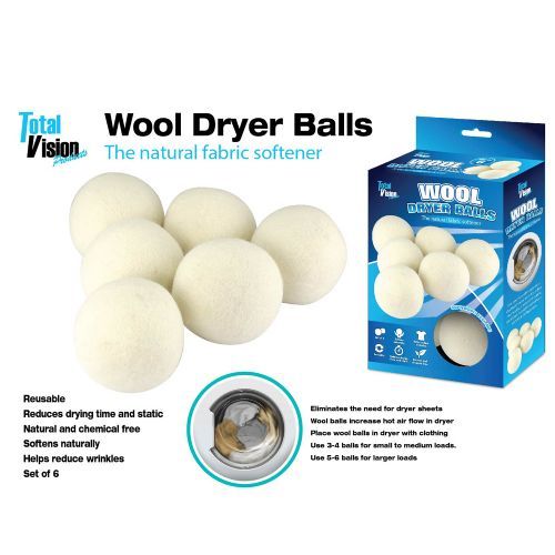 Wool Dryer Balls (set of 6)