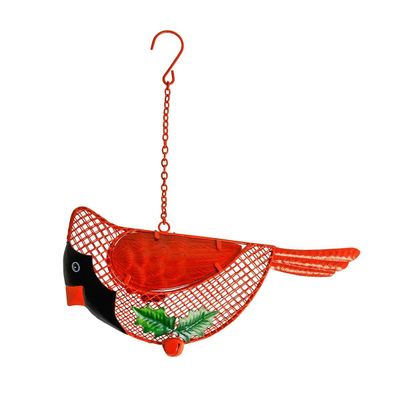 Winter Cardinal Wire Mesh Bird Feeder