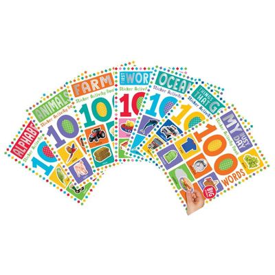 100 Words Sticker Books 7 Set
