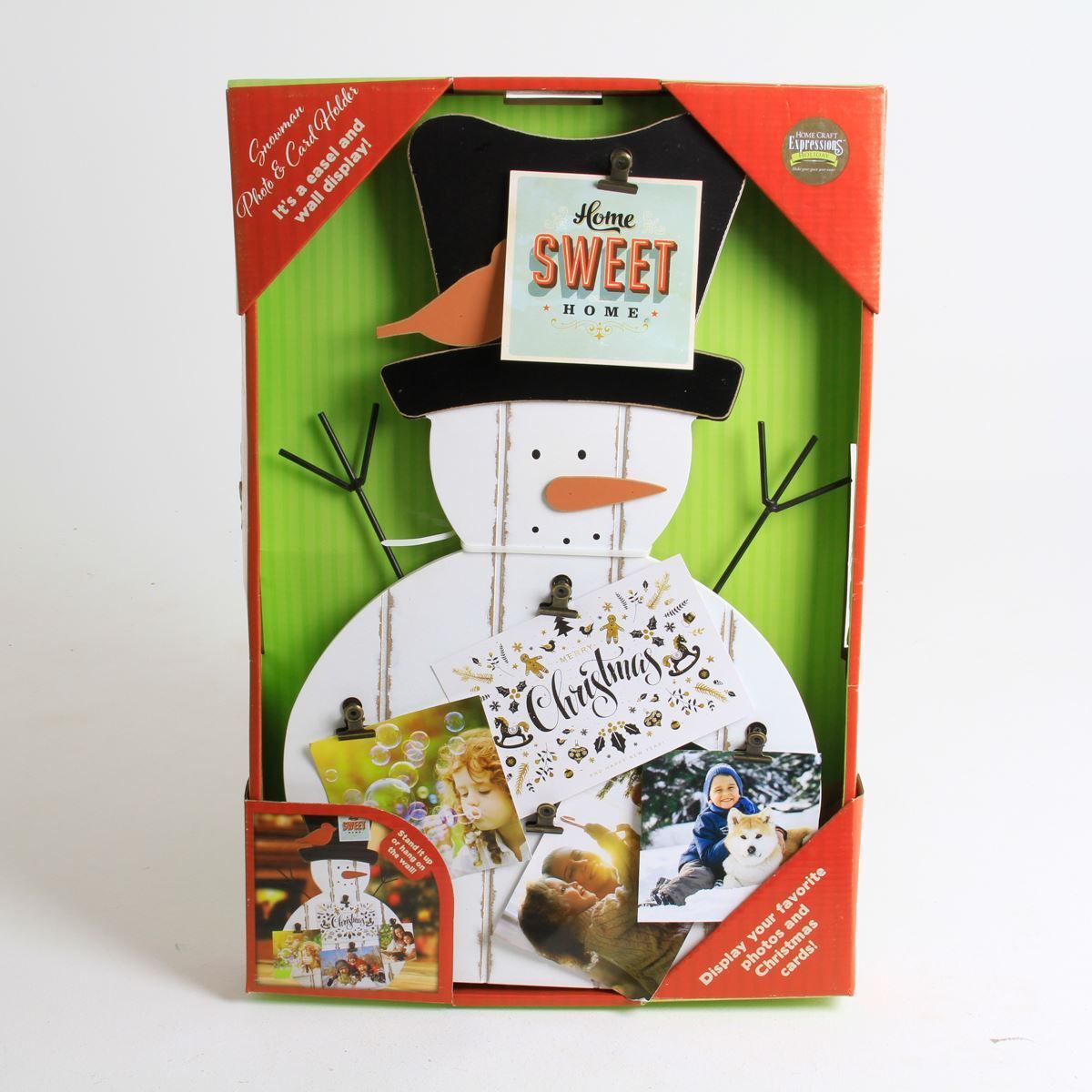 Snowman Deco Stand with Photo Clips