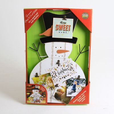 Snowman Deco Stand with Photo Clips
