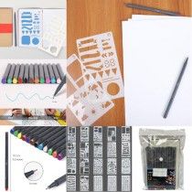 Fineliner Pens (12 ct) w/Stencils