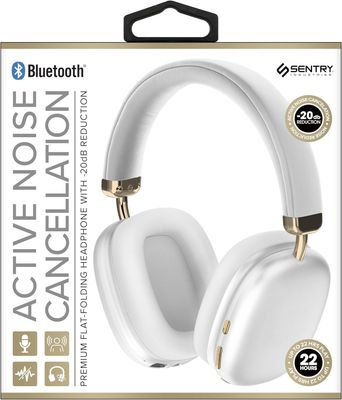 Bluetooth Headset w/Active Noise Cancelation (White)